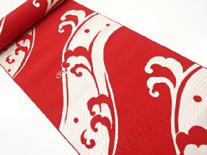 アンティーク　唐草に水玉模様織り出し　八寸帯地反物